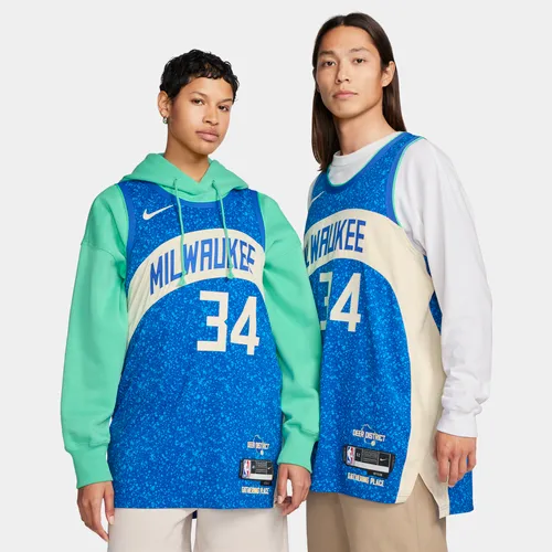 Giannis Antetokounmpo Milwaukee Bucks 2023/24 City Edition Men's Nike Dri-FIT ADV NBA Authentic Jersey - Blue - Polyester