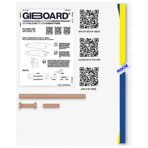 Gibbon Slacklines - Giboard Line - Slacklining size 160 x 2,5 cm, flow