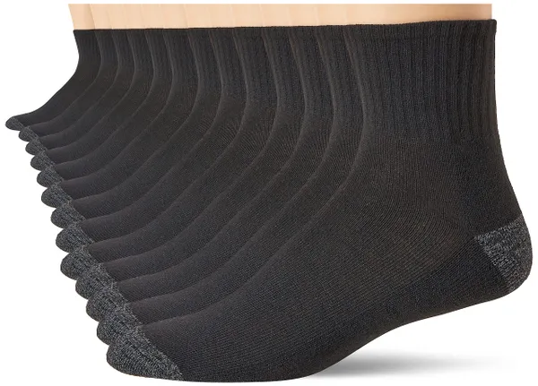 Gildan mensPolyester Half Cushion Ankle Socks