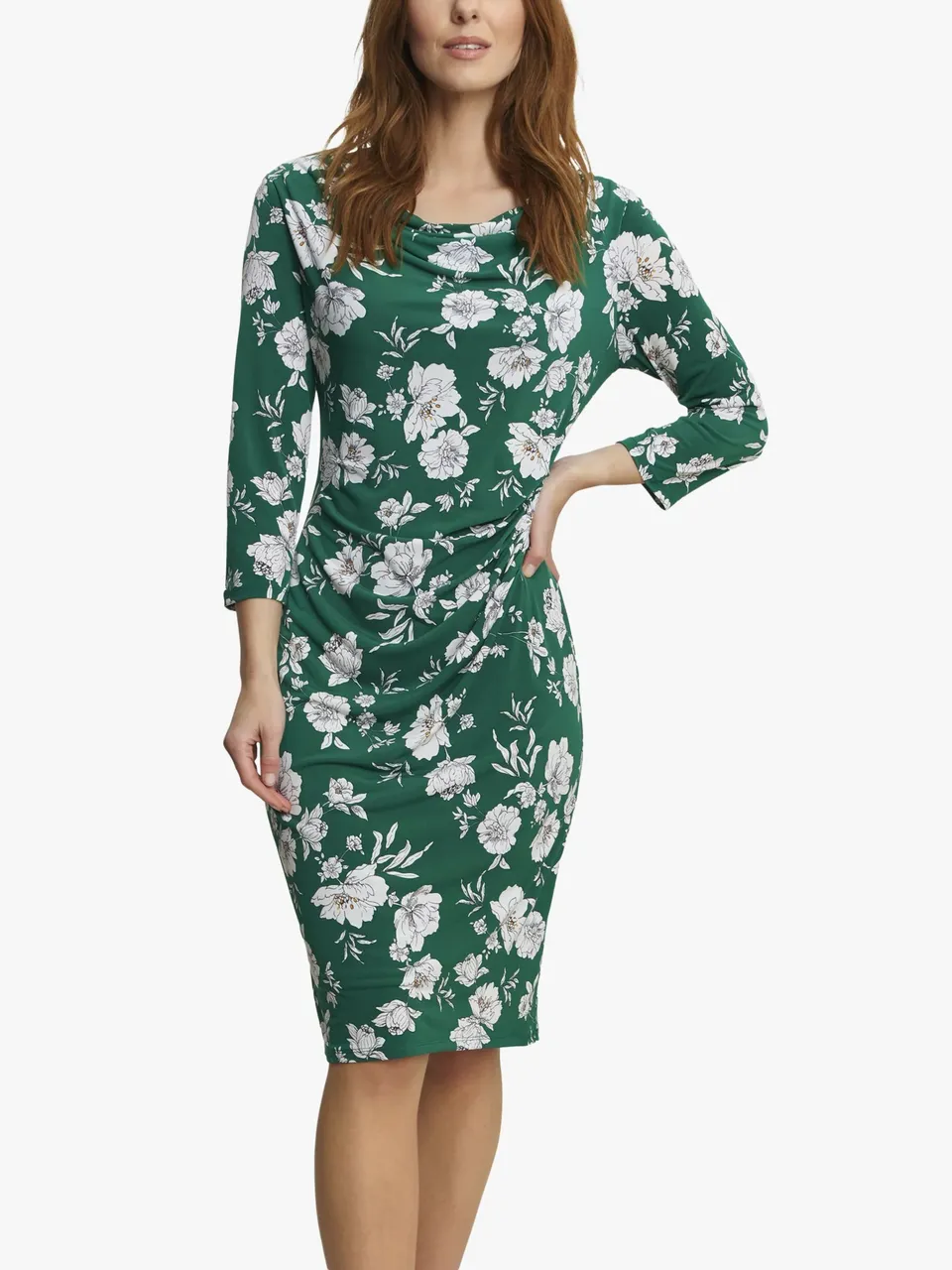 Gina Bacconi Aleta Floral Print Jersey Dress, Green - Green - Female