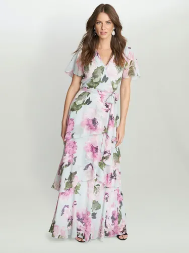 Gina Bacconi Dione Floral Maxi Dress, Aloe - Aloe - Female