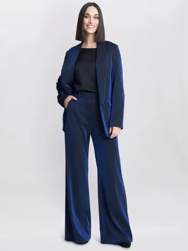 Gina Bacconi Genevive Stretch Metalic Trouser Suit, Navy - Navy - Female