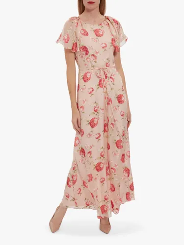 Gina Bacconi Ismeni Floral Print Maxi Dress, Pink - Pink - Female
