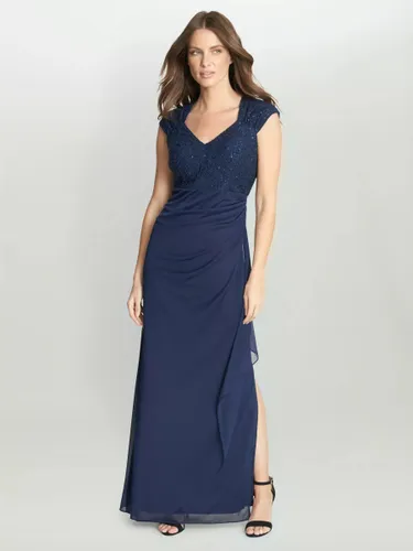 Gina Bacconi Kali Sequin Maxi Dress, Navy - Navy - Female