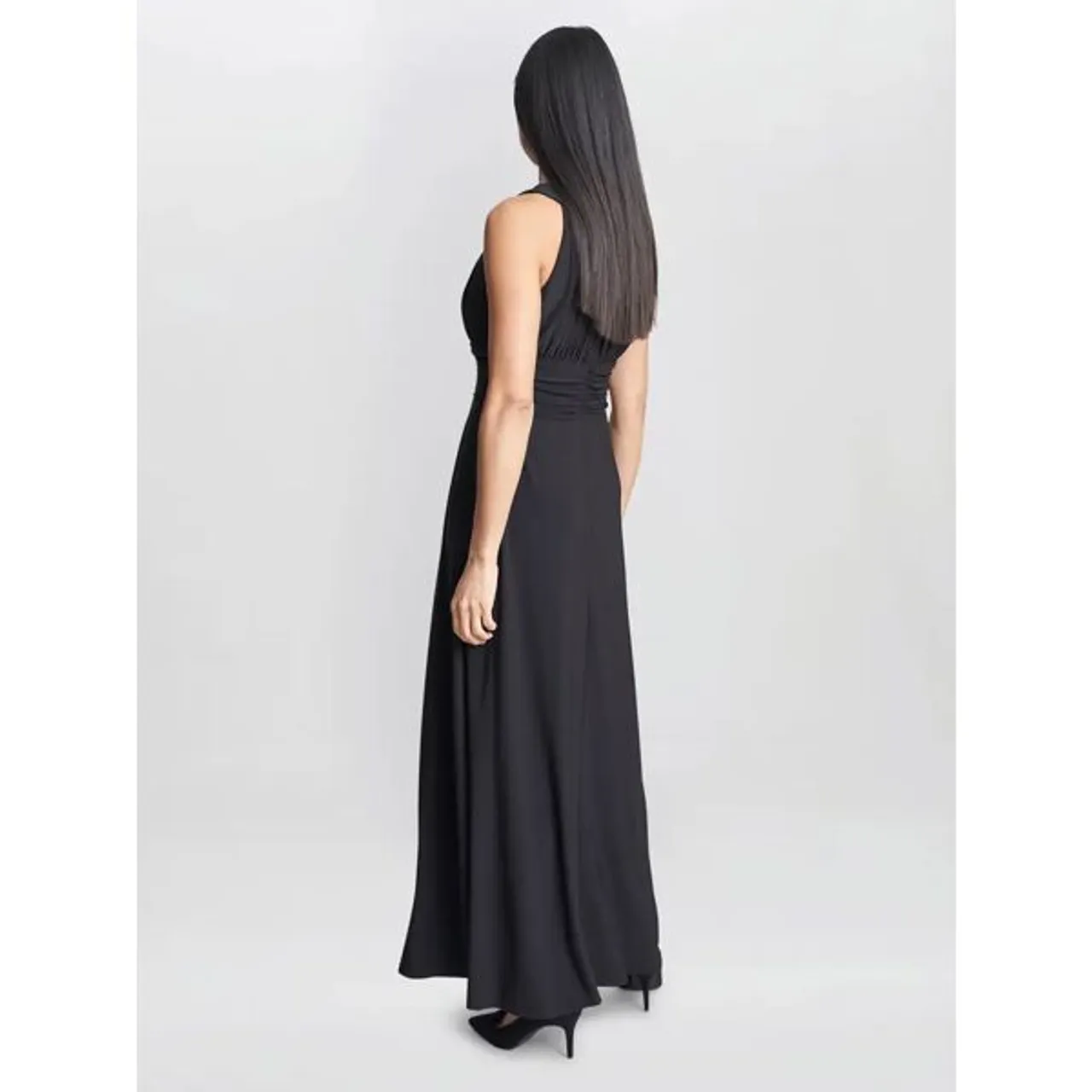 Gina Bacconi Kelsie Ruched Maxi Dress, Black - Black - Female