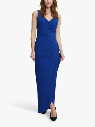 Gina Bacconi Neena V Neck Tulip Hem Maxi Dress - Cosmic Blue - Female