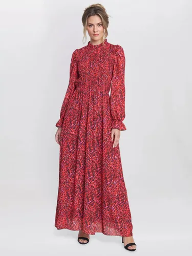 Gina Bacconi Thea Abstract Print Maxi Dress, Red - Red - Female