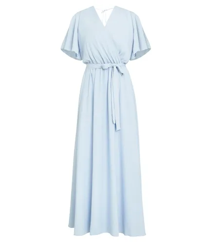 Gina Bacconi Womens Crissy Maxi Dress With Cape Sleeve - Blue