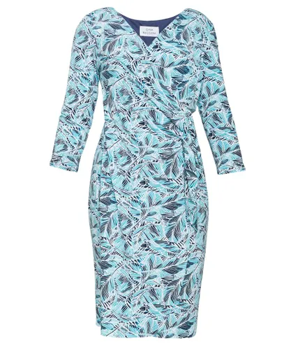 Gina Bacconi Womens Desiray Jersey Dress - Turquoise