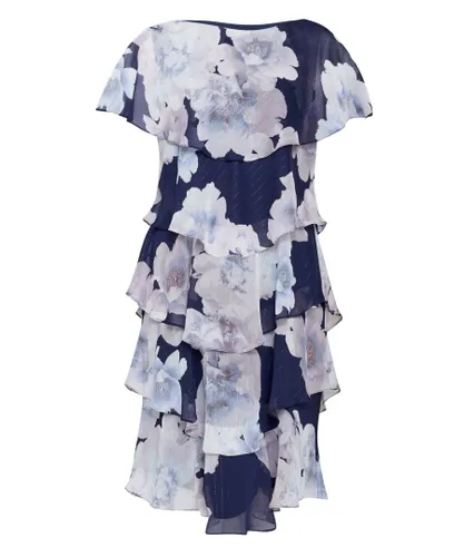Gina Bacconi Womens Hara Printed Tiered Dress - Floral
