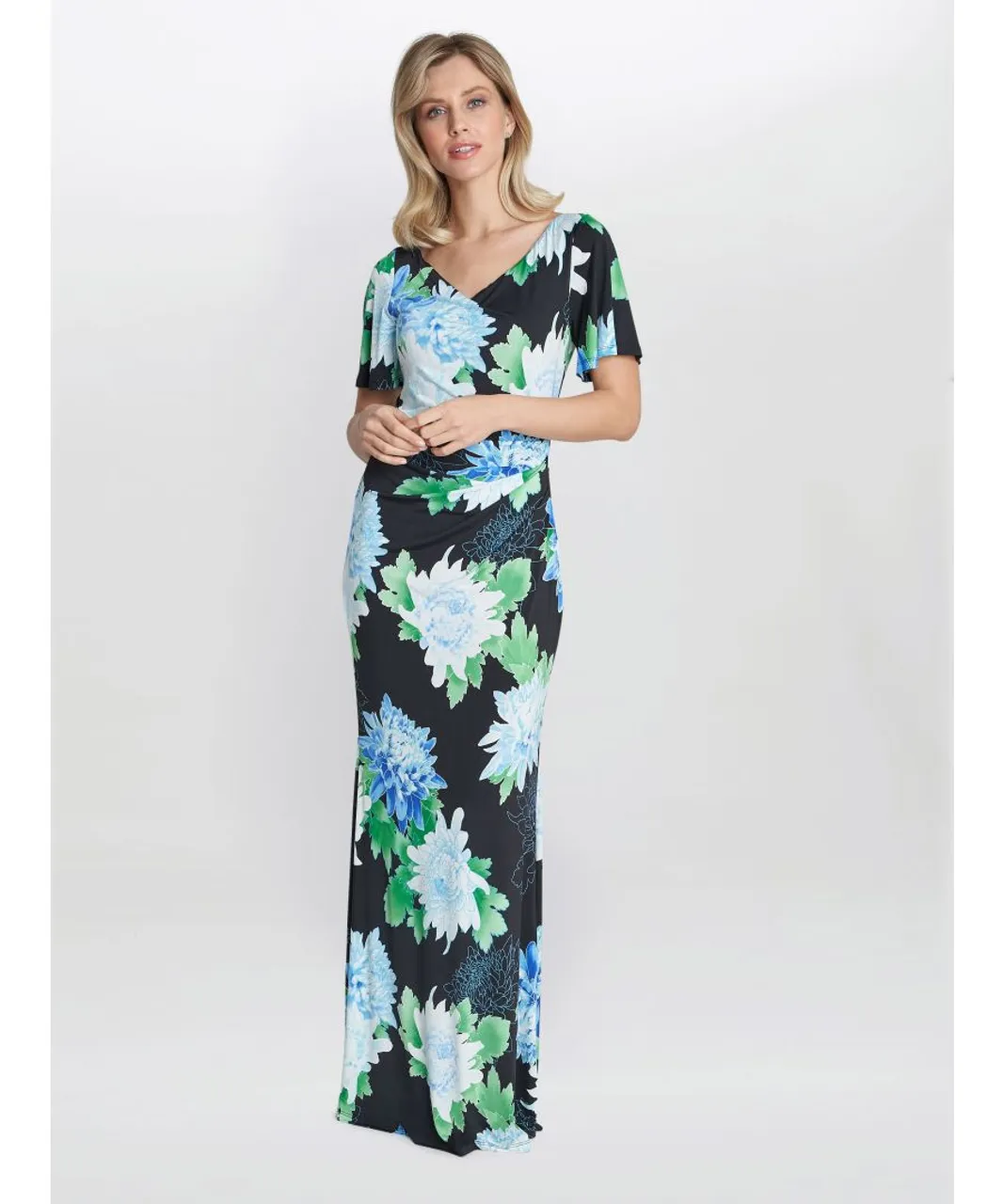 Gina Bacconi Womens Jaylene Jersey Maxi Dress - Floral