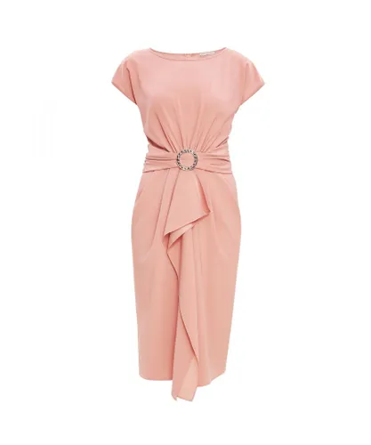 Gina Bacconi Womens Pelia Crepe Dress With Satin Lining - Pink