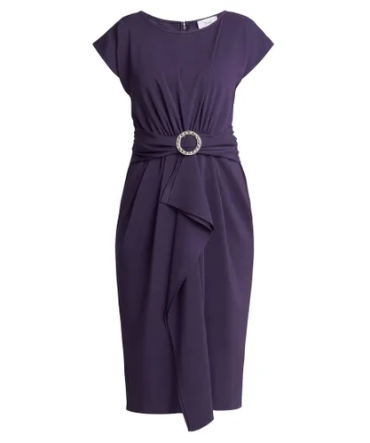 Gina Bacconi Womens Pelia Crepe Dress With Satin Lining - Purple