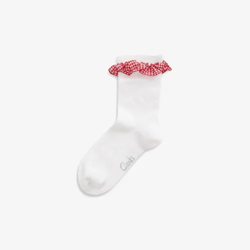 Gingham Socks Red Infant Size 9-12