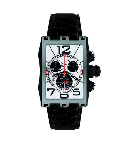 Gio Monaco : Mens Mac V Silver Watch - Black - One Size