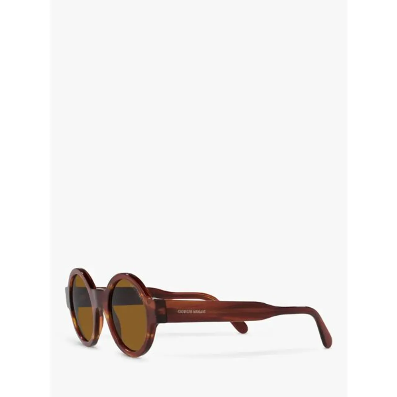 Giorgio Armani 903M Women's Round Sunglasses, Striped Havana/Brown - Striped Havana/Brown - Female