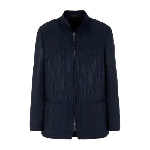 Giorgio Armani , Blue Jackets for Men ,Blue male, Sizes: