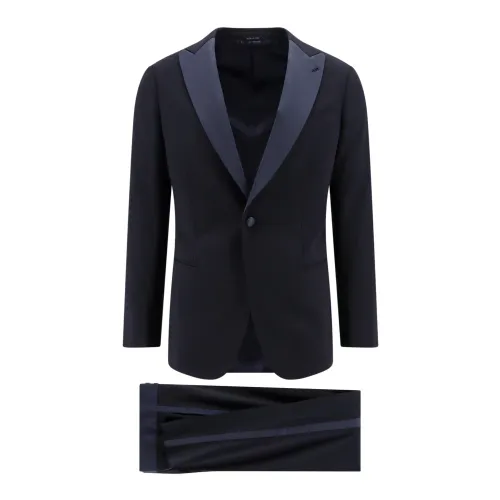 Giorgio Armani , Blue Single-Breasted Suit ,Blue male, Sizes: