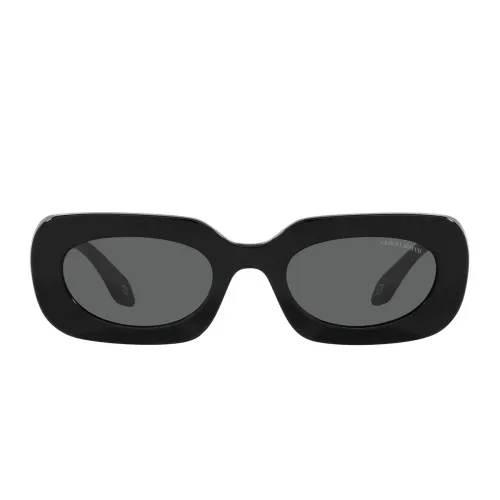 Giorgio Armani , Bold Rectangular Sunglasses ,Black unisex, Sizes: