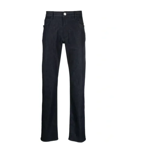 Giorgio Armani , Elegant Blue Straight Jeans for Men ,Blue male, Sizes: