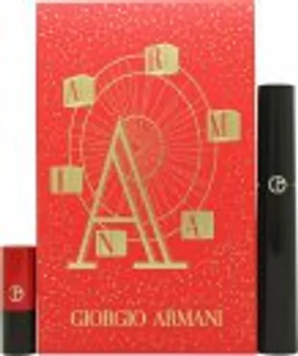 Giorgio Armani Eyes To Kill Gift Set 10ml Mascara + 1.4g Lip Power Lipstick 400