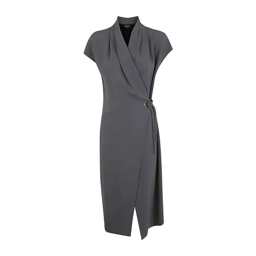 Giorgio Armani , Lead Sleeveless Long Dress ,Gray female, Sizes: