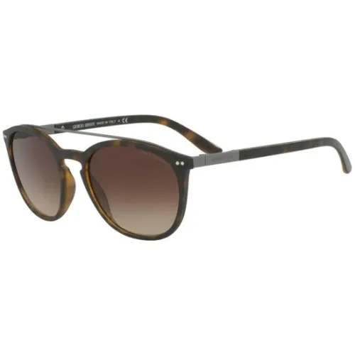 Giorgio Armani , Matte Dark Havana Sunglasses ,Brown female, Sizes: