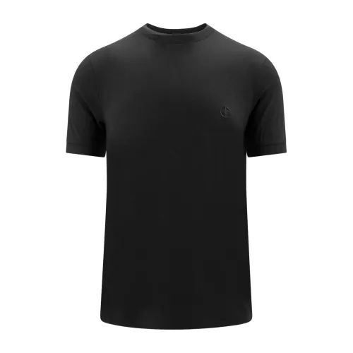 Giorgio Armani , Men's Clothing T-Shirts & Polos Black Aw23 ,Black male, Sizes: