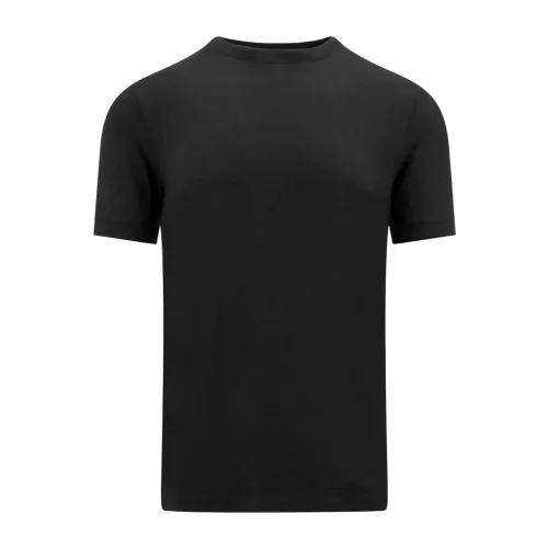 Giorgio Armani , Men`s Clothing T-Shirts Polos Black Aw23 ,Black male, Sizes: