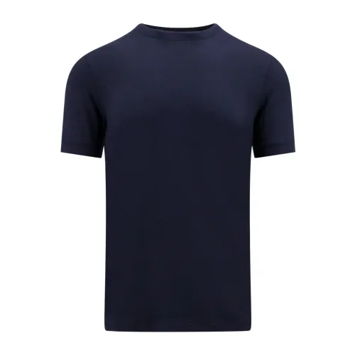 Giorgio Armani , Men`s Clothing T-Shirts Polos Blue Aw23 ,Blue male, Sizes: