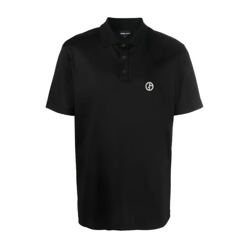 Giorgio Armani , Polo shirt ,Black male, Sizes: