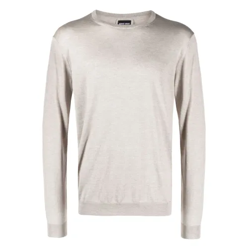 Giorgio Armani , Sweater ,Gray male, Sizes:
