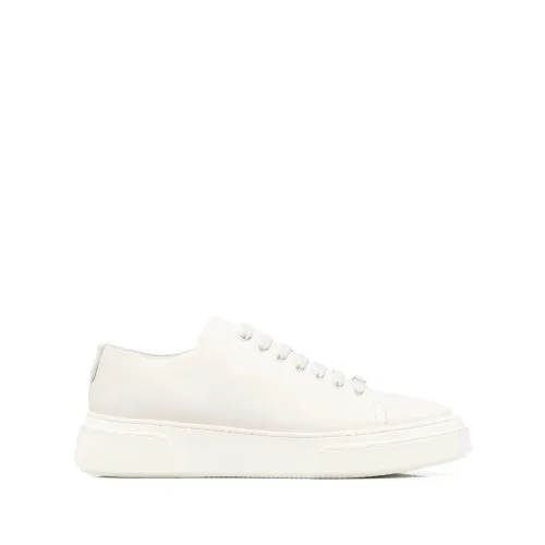 Giorgio Armani , White Elegant Closed Flats Sneakers ,White male, Sizes: