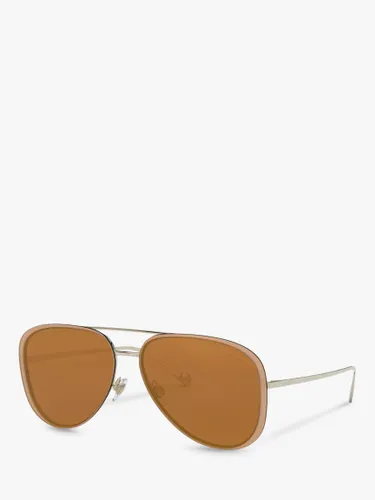 Giorgio Armani Women's Aviator Sunglasses - Pale Gold/Mirror Brown - Female