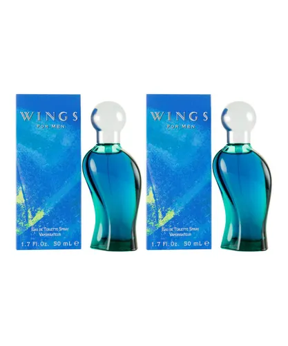 Giorgio Beverley Hills Mens Beverly Wings Eau de Toilette 50ml Spray For Him x 2 - One Size