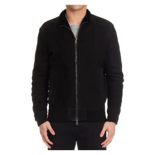 Giorgio Brato , Italian Crafted Black Full Zip Jacket ,Black male, Sizes: