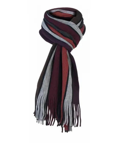Giovanni Cassini Mens Italian Inspired Warm Knitted Striped Winter Scarf One