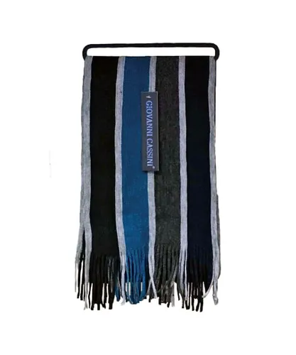 Giovanni Cassini Mens Italian Inspired Warm Knitted Striped Winter Scarf One