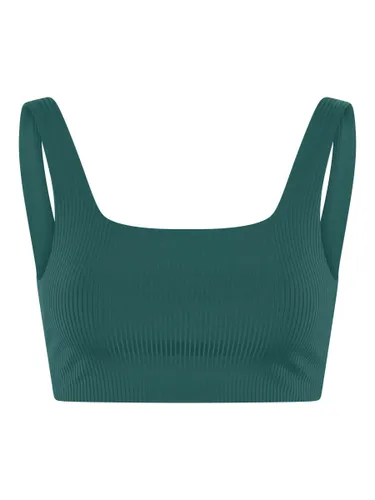 Girlfriend Collective Tommy Ribbed Sports Bra, Rain Forest - Rain Forest - Female