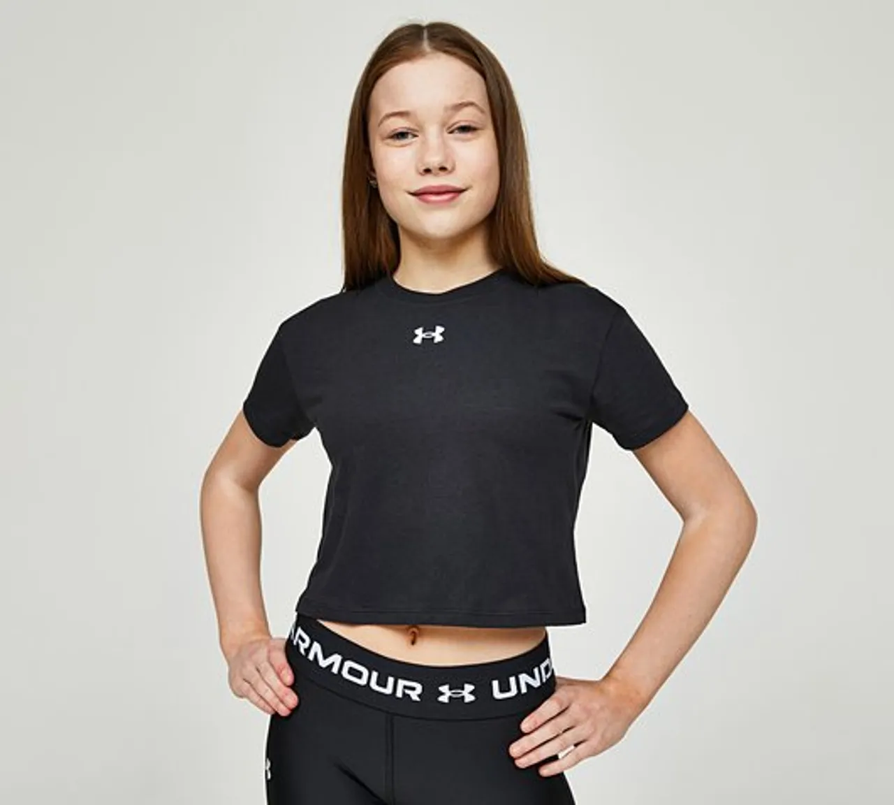 Girls Crop Sportstyle Short Sleeve T-Shirt