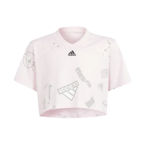 Girls' Cropped T-shirt - Pink