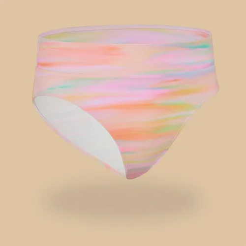 Girl's High-waisted Bao Swimsuit Bottoms 500 Blur