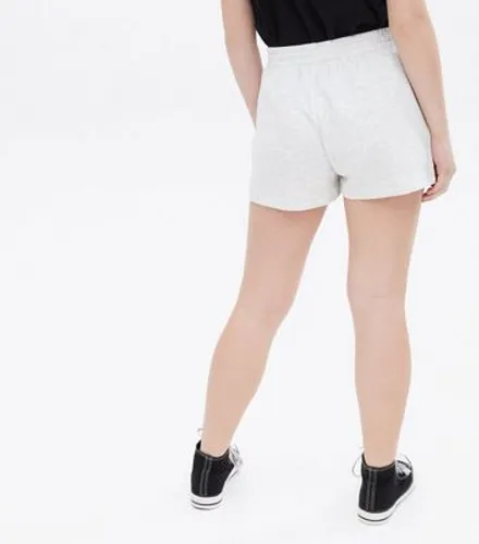 Girls Pale Grey Jersey Shorts New Look