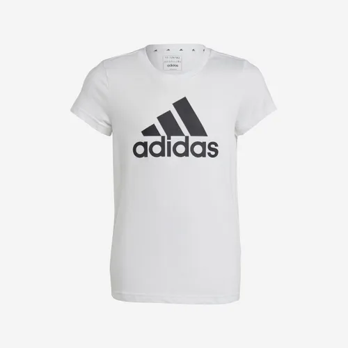 Girls' T-shirt - White/black Logo