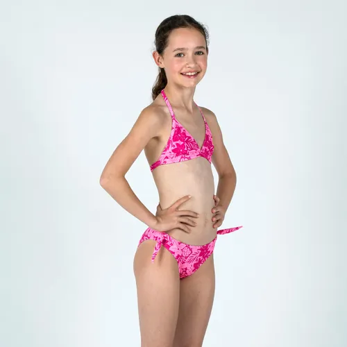 Girl's Two-piece Swimsuit - 100 Tania Tropical Pink