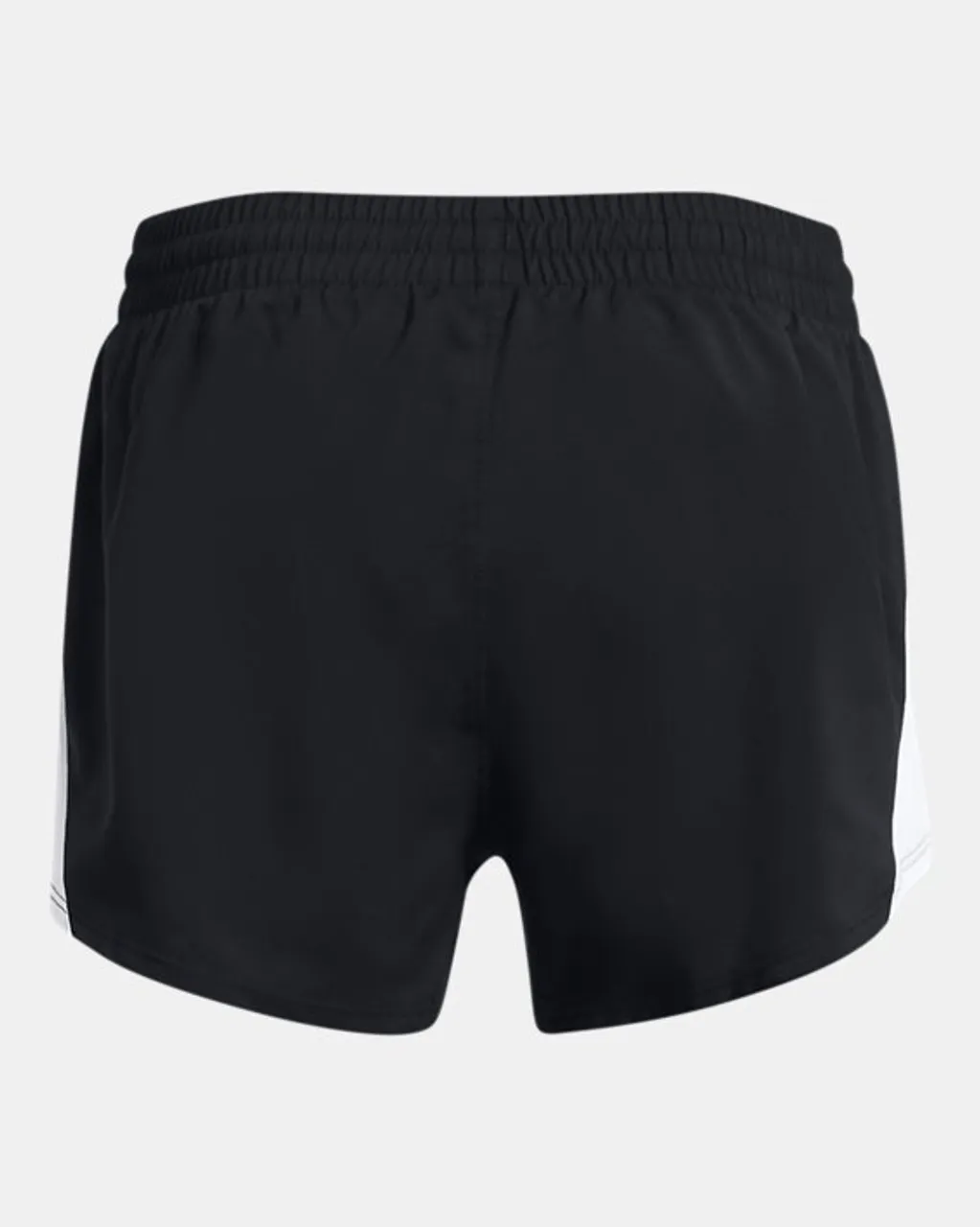 Girls'  Under Armour  Fly-By 3" Shorts Black / White / Reflective YXL (63 - 67 in)