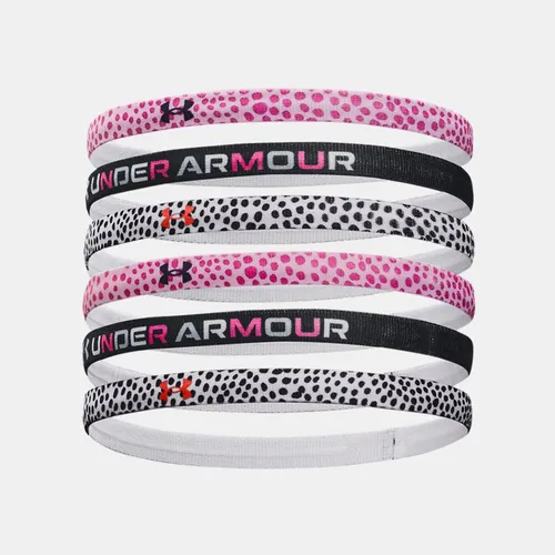 Girls'  Under Armour  Graphic Headbands - 6 Pack Pink Sugar / Black / Black