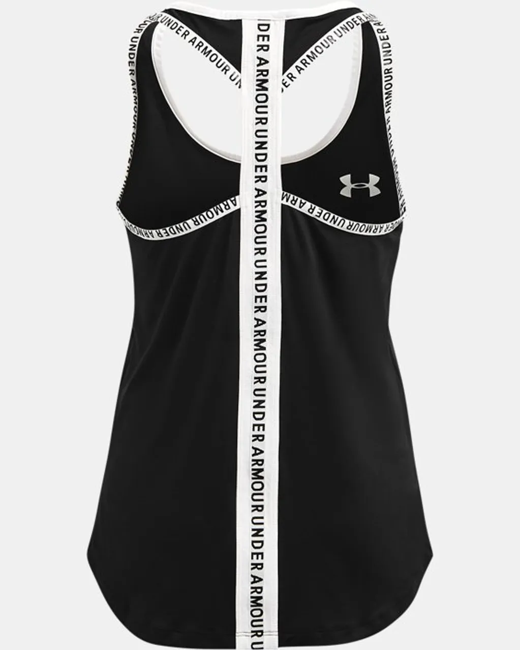 Girls'  Under Armour  Knockout Tank Black / White YLG (59 - 63 in)