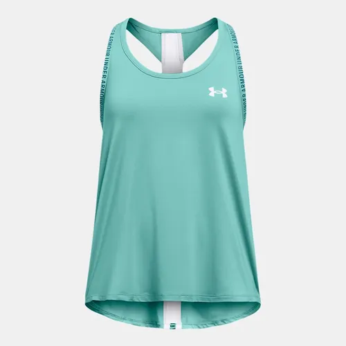 Girls'  Under Armour  Knockout Tank Radial Turquoise / White YSM (50 - 54 in)