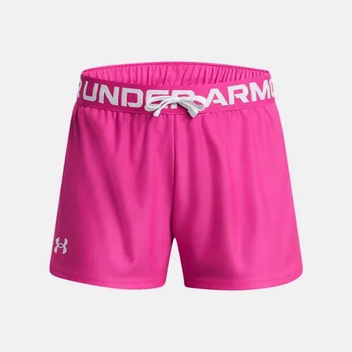 Girls'  Under Armour  Play Up Shorts Rebel Pink / White YMD (54 - 59 in)